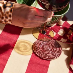 Fruity glassunderlag veggie 2 stk vinrød