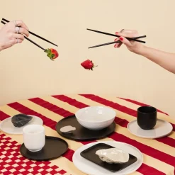 Fumiko spisepinneholder 4 stk beige