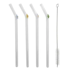 Fun sugerør 20 cm 4 stk blomst