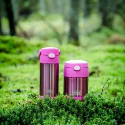 Funtainer drikkeflaske med rør 35,5 cl pink