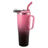 Fusion termokopp med sugerør 1,2 L rosa