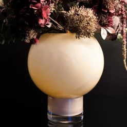 Galaxie lykt/vase 35 cm pearl