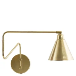 Game vegglampe 70 cm messing