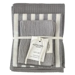 Gavesett kjøkkenklut/kjøkkenhåndkle 3 deler flint gray
