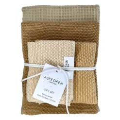 Gavesett med 1 kjøkkenhåndkle & 2 oppvaskkluter melon