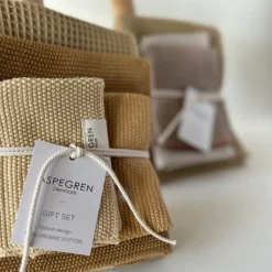 Gavesett med 1 kjøkkenhåndkle & 2 oppvaskkluter melon