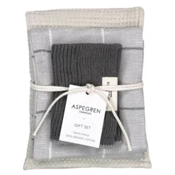 Gavesett med 2 kjøkkenhåndkle & 1 oppvaskklut oyster