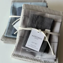 Gavesett med 2 kjøkkenhåndkle & 1 oppvaskklut oyster