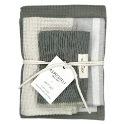 Gavesett med 2 kjøkkenhåndkle & 2 kjøkkenklut thyme