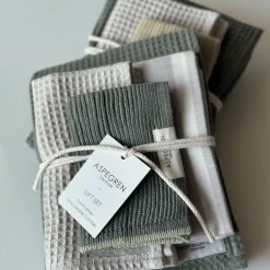 Gavesett med 2 kjøkkenhåndkle & 2 kjøkkenklut thyme