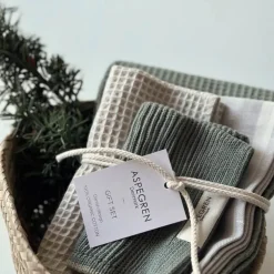Gavesett med 2 kjøkkenhåndkle & 2 kjøkkenklut thyme