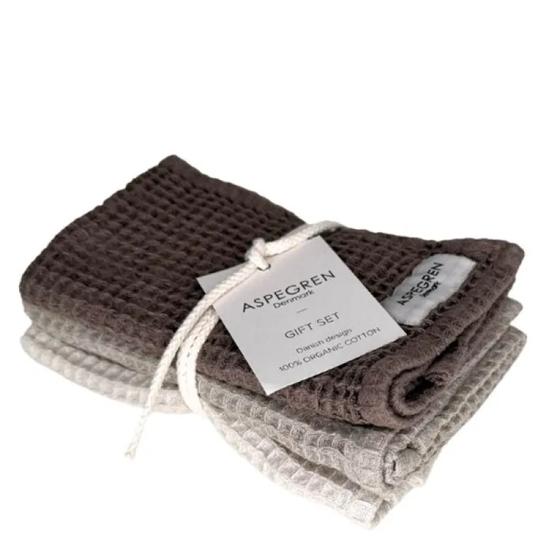 Gavesett med kjøkkenkluter 3 stk pepper