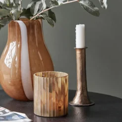 Geest lysholder 10 cm beige