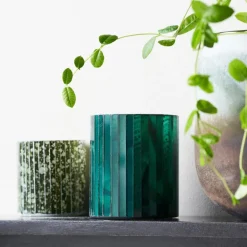 Geest lysholder 10 cm mørkegrønn