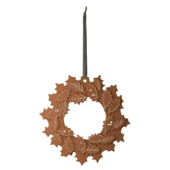 Gingerbread julekrans 18,5 cm brun