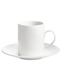 Gio espressokopp & asjett hvit