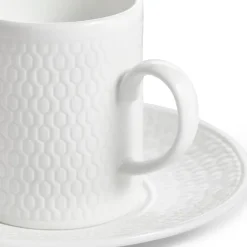 Gio espressokopp & asjett hvit