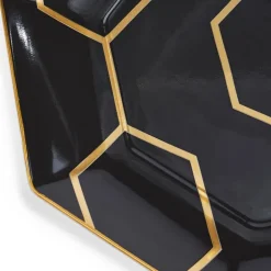 Gio Gold tallerken åttekantet 23 cm charcoal