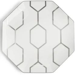 Gio Platinum tallerken åttekantet 23 cm