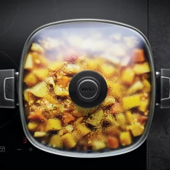 Glass Lid grytelokk firkantet 26 cm m/ventil klart glass