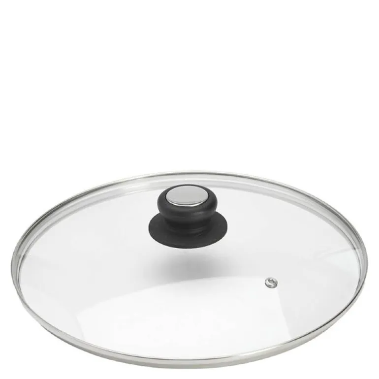 Glasslokk med bakelitt knott 28 cm