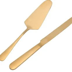 Gold serveringssett 2 deler satin