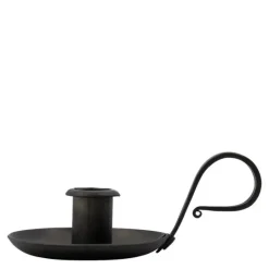 Grab lysestake 15 cm svart