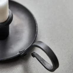 Grab lysestake 15 cm svart