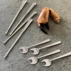 Grand Prix skalldyrsett 8 deler polert stål