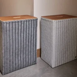 Grand superb skittentøyskurv m/lokk 44x31x60 cm dark grey