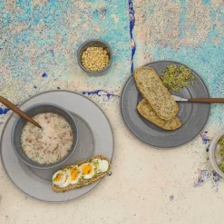 Granite asjett 23 cm grå