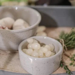 Granite White skål 6x10 cm lys grå