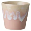 Gres espressokopp 10 cl 6,5x6 cm rosa