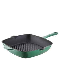 Grillpanne av støpejern 26 cm grønn
