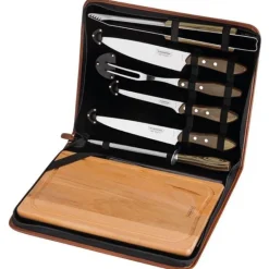 Grillsett brun/blank