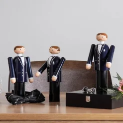 Groom 18 cm blå/svart/hvit