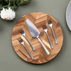 Groovy bestikk kakesett 5 deler stål