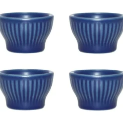 Groovy stentøy eggeglass 4 stk i gaveeske blå