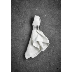 Groovy stentøy serviettring 4 stk blank