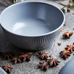 Groovy stentøy skål 14,5x6,5 cm grå