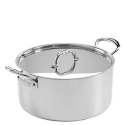 Gryte med lokk 3L rustfritt stål