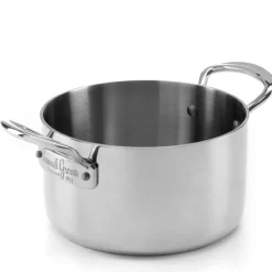 Gryte med lokk 2L rustfritt stål