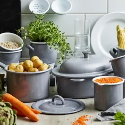 Gryte m/håndtak 2,3L grå