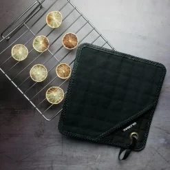 Grytelapp i kanvas m/lomme 25x25 cm