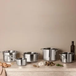 Grytesett 5 deler rustfritt stål