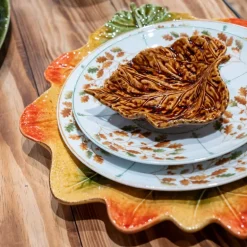 Gudrun skål 17 cm blad lys brun