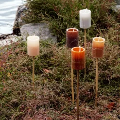 Hage Fakkel lysfakkel 10x7 cm mustard/bambus