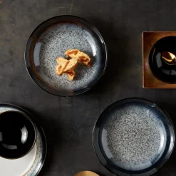 Halo pastaskål 4 stk blå/svart