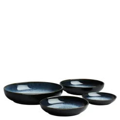 Halo serveringsskål 4 stk blå/svart