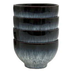 Halo skål 10 cm 4 stk blå/svart